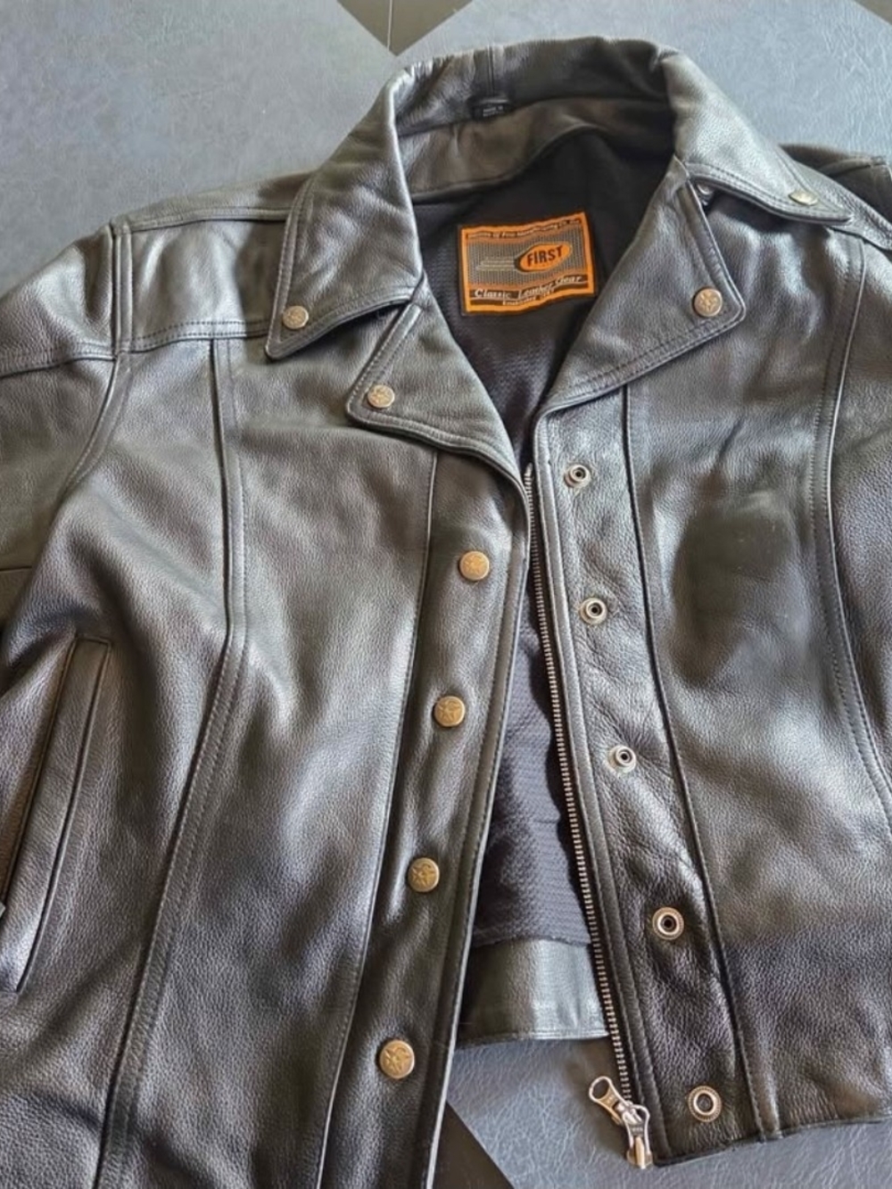 Black Leather Moto Jacket for Women